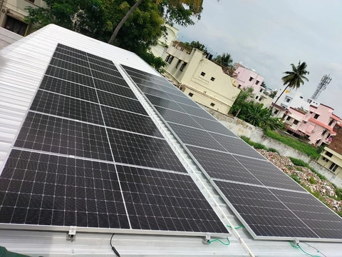 9kw solar on grid rooftop power plant 