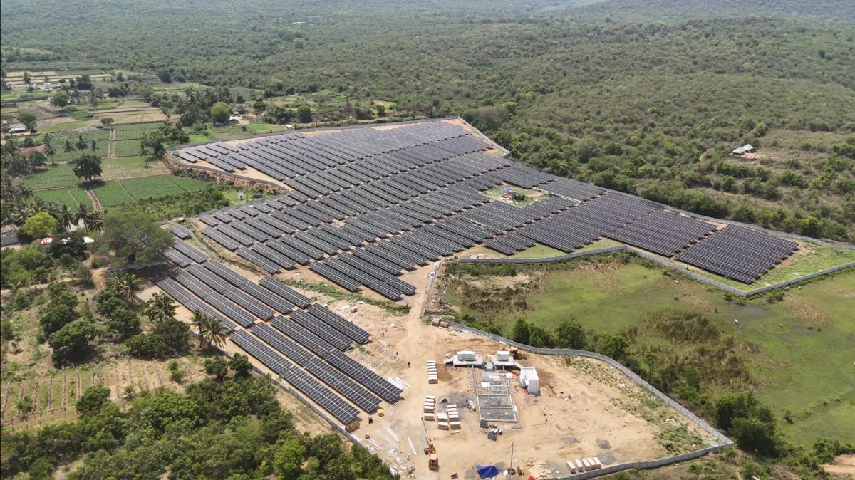 5 MW solar ground mount project installed in Alangayam
