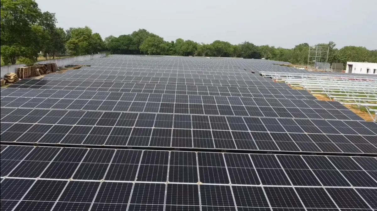 5 MW solar ground mount project installed in Alangayam